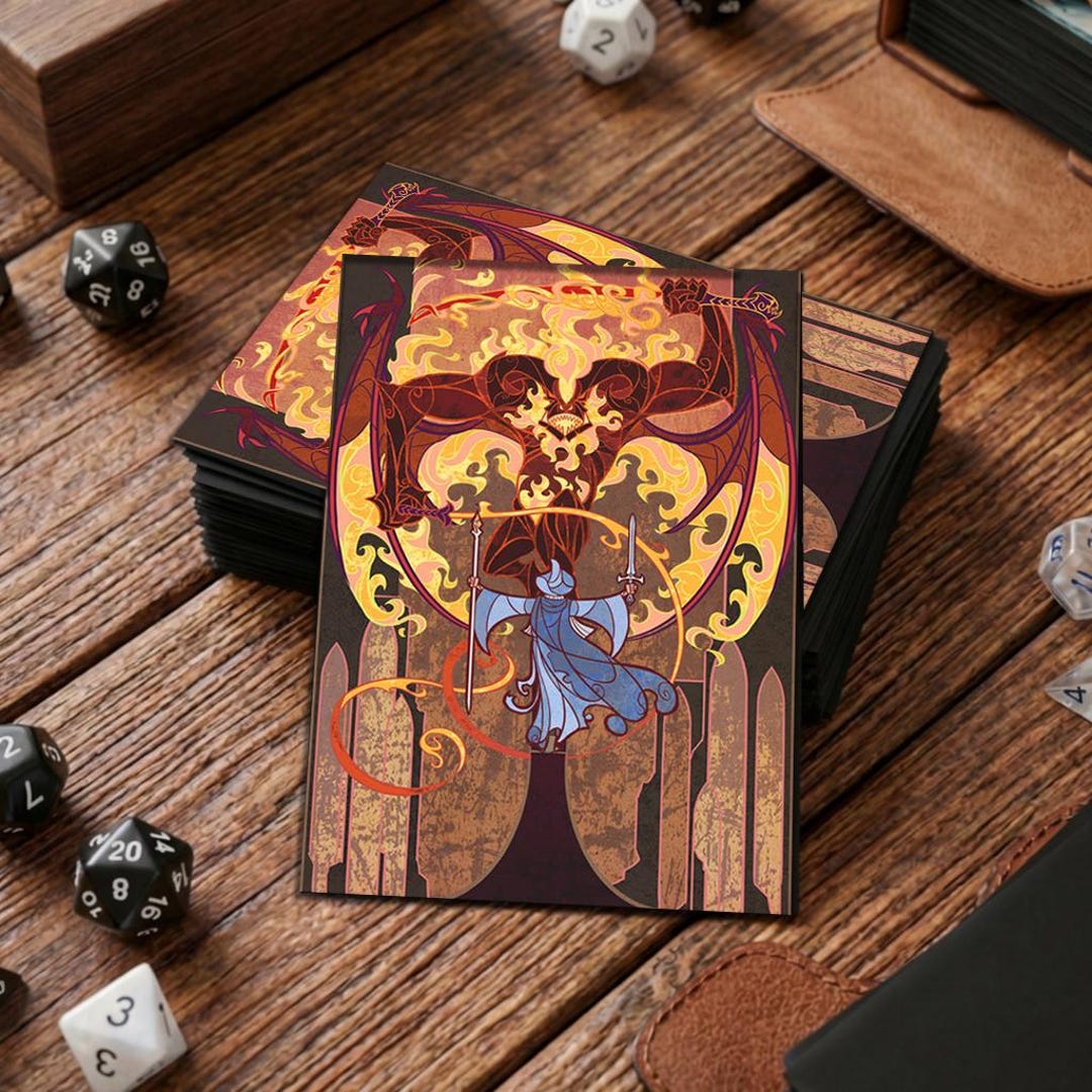 Gandalf Vs Balrog Matte MTG Card Sleeve, TCG Accessory, Applicable To ...