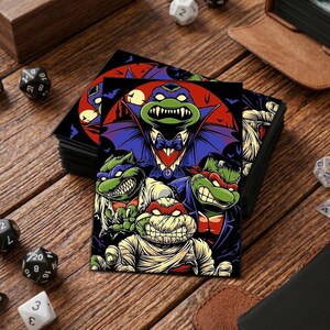 tmnt card sleeves Unmatched Adventures - TMNT: Sleeve Pack - Accessories and Michelangelo MTG Art Sleeves TMNT: Turtle