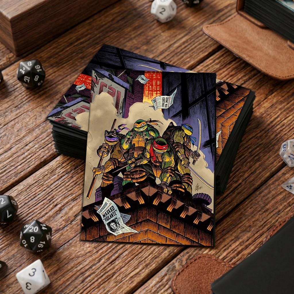 mtg commander card sleeves Oversized Magic: The Gathering Card Back Sleeves
