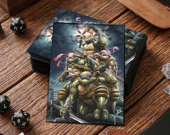 Ninja Turtles Matte MTG Kartenhülle, TKG-Zubehör, anwendbar für: Pokémon, Weiss, DBS, F & B usw.