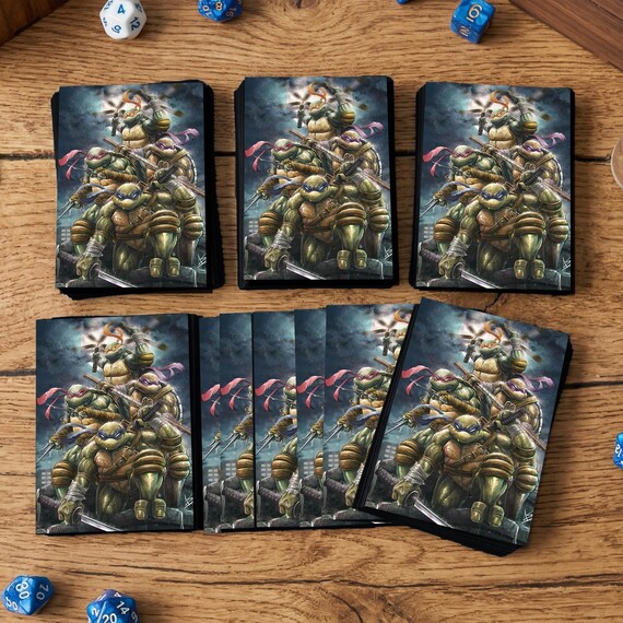 Ninja Turtles Matte MTG Card Sleeve, TCG Accessory, Applicable To