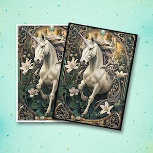 Mtg Card Sleeves Unicorn - Etsy