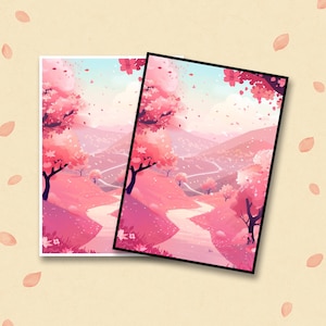 cherry blossom card sleeves RFID Blocking Credit matte finish Cherry Blossoms Trading Card Binder