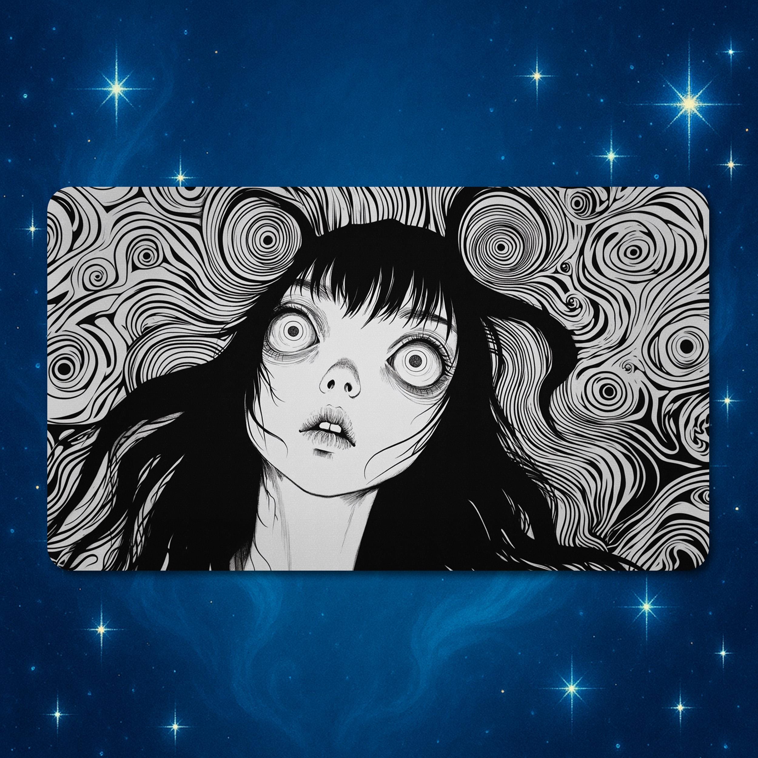 MTG Playmat: Junji Ito-style Whirlpool Gaze, 3mm Thickness TCG