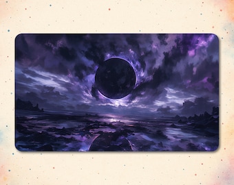 Purple Cosmic Fantasy Playmat for MTG, 3mm thickness TCG playmatm, 24x14'' & 31x15.5'' .