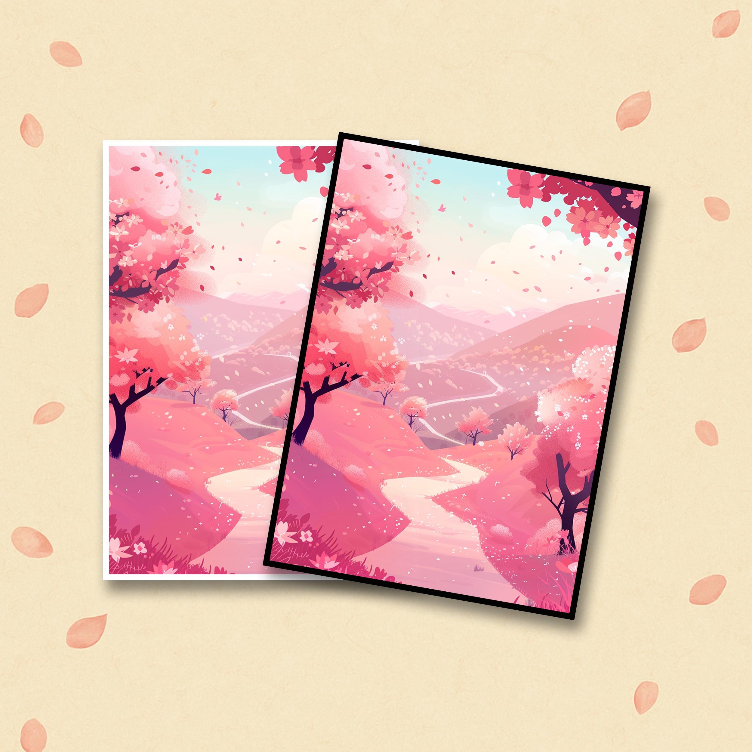 cherry blossom card sleeves Peaks lasting protection for Magic 100Pc Cherryblossom Laser Flashing Card