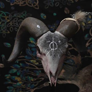 Dead by Daylight Handmade Ram Skull Mask, Huntress