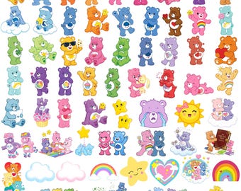 100 pcs Care Bear Clip Art Bundle | Clip Art | PNG Files | Transparent PNG | Commercial Use