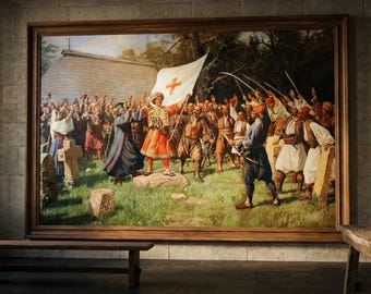 Takovski Ustanak Canvas Print | Paja Jovanovic | Second Serbian Uprising 1815 | Milos Obrenovic | Serbian History Art | Museum Reproduction