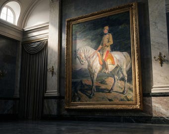 King Alexander First Karađorđević on Horse - Paja Jovanovic Reproduction - Serbian Royalty Art - Historical Painting - Serbian Diaspora Gift