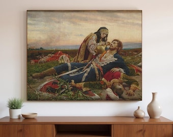 Kosovka Devojka painting print Matte Canvas