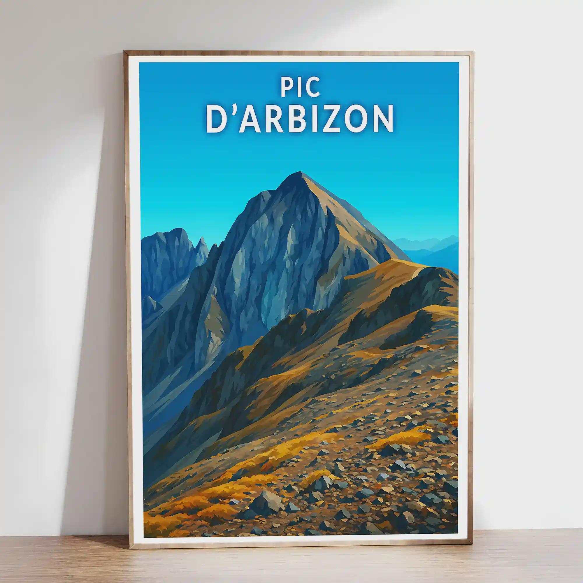 Poster - Pic D'arbizon - Pyrenees, Occitanie - Illustration