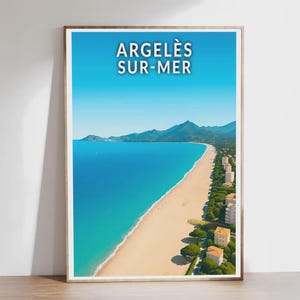 Poster - Argelès-sur-Mer - Pyrenäen, Okzitanien - Illustration, Vintage-Poster