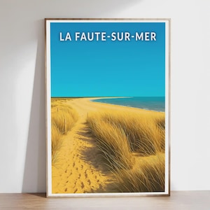 ポスター - ラ フォート シュル メール - ヴァンデ - イラスト、ビンテージ ポスター