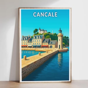 Póster - Cancale - Bretaña - Ilustración, Póster vintage
