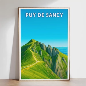 Poster - Puy de Sancy - Puy-de-Dôme, Auvergne - Illustration, Vintage Poster