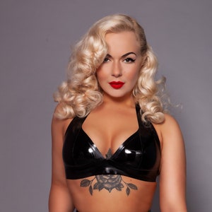 Latex Soft Halter Bra
