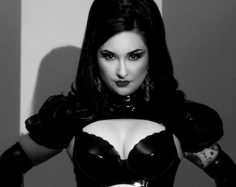 Latex Tulip Sleeve Bolero