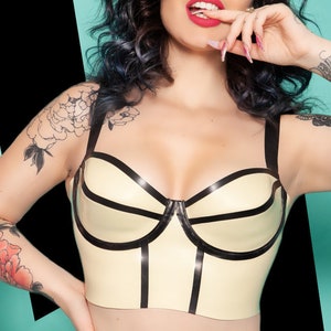 Latex Contrast Bra