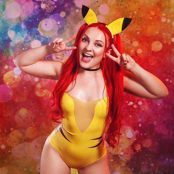 Latex Pikachu inspiriert Bodysuit