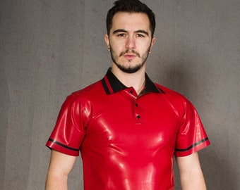 Latex Mens Polo Shirt