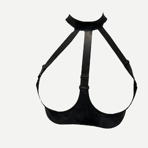Latex Cupless Halter Bra