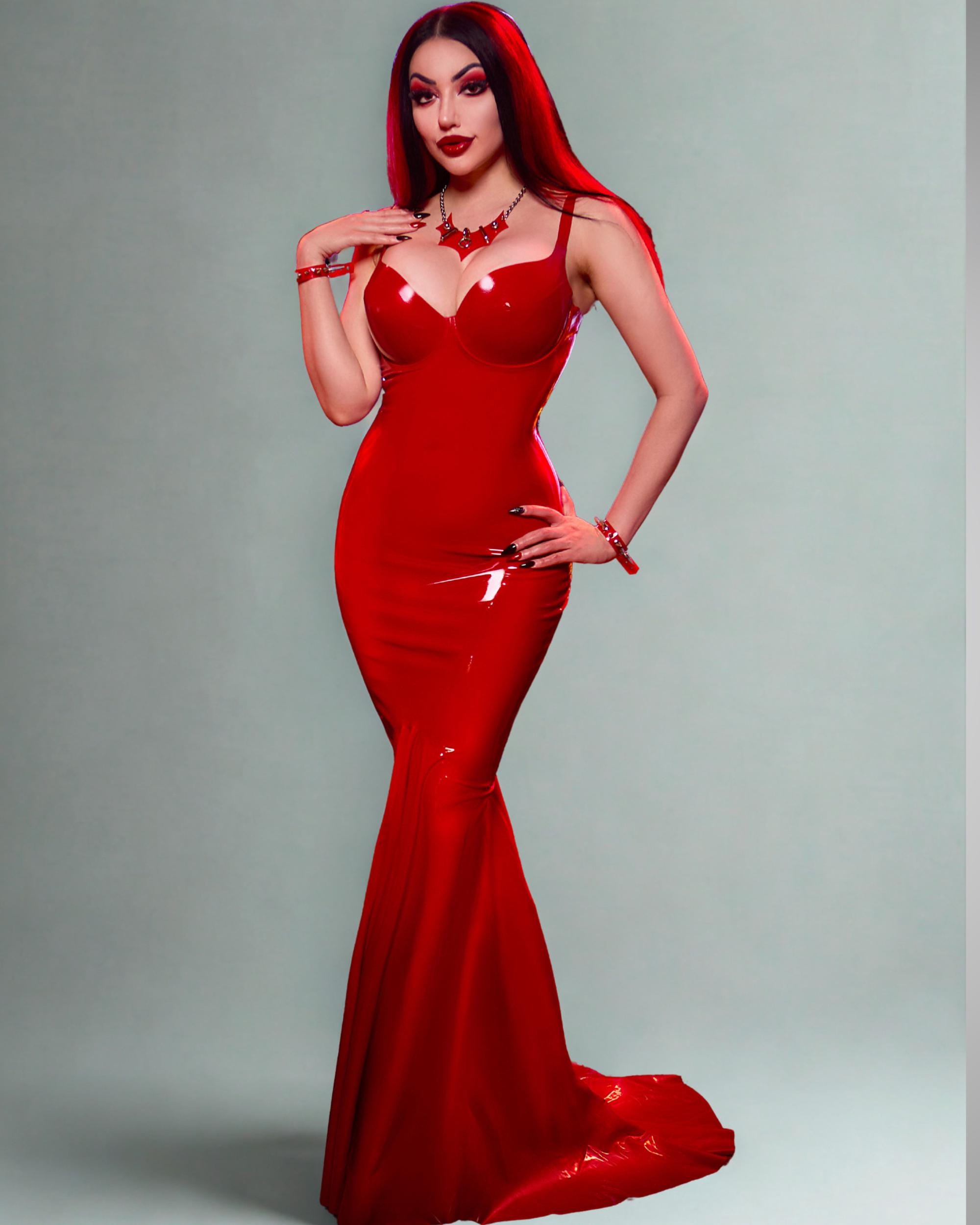 Latex Evening Gown - Etsy Latex Evening Gown - Etsy