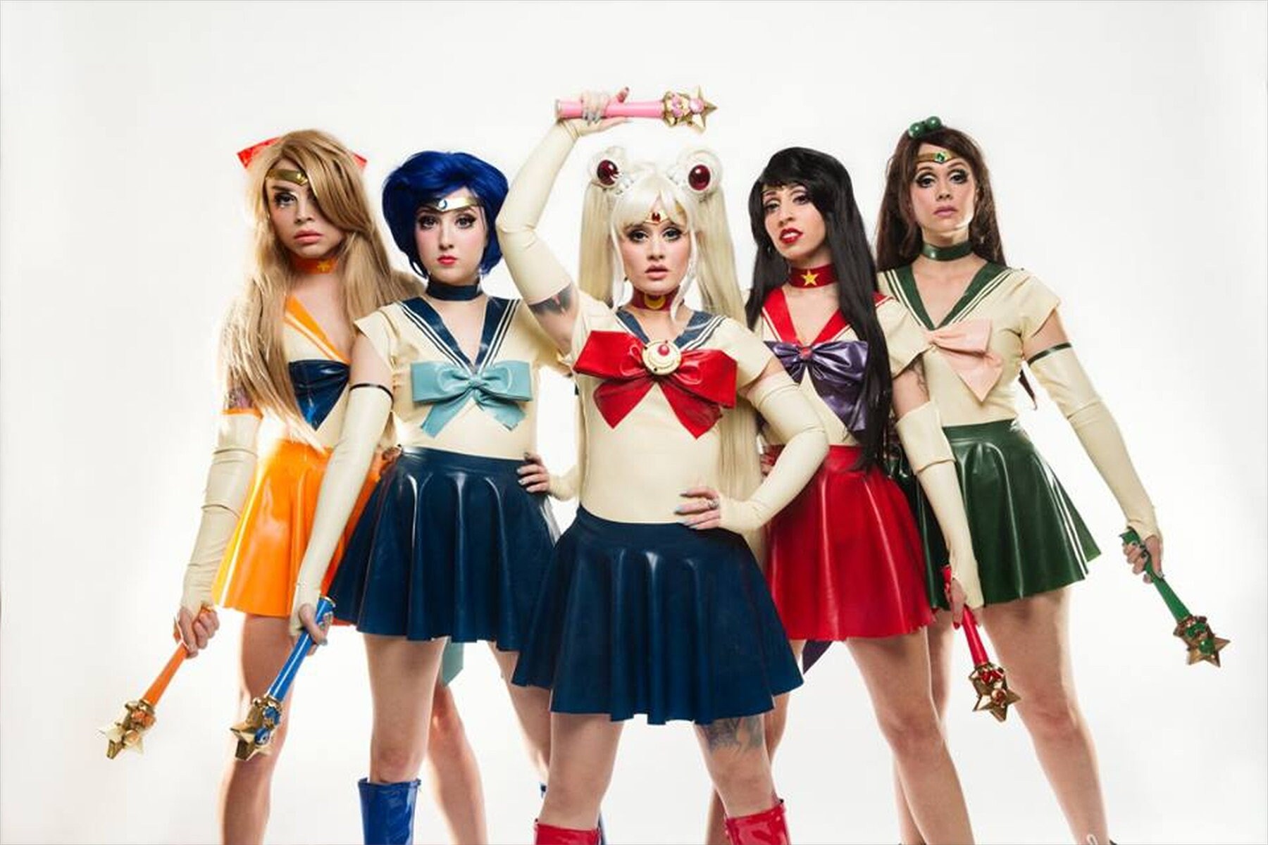 Latex Sailor Moon and Scouts Complete Outfit 