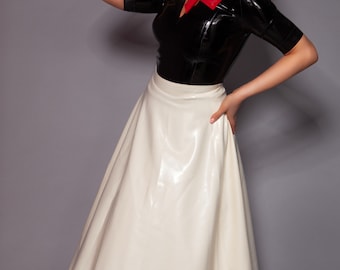 Latex Long Skirt