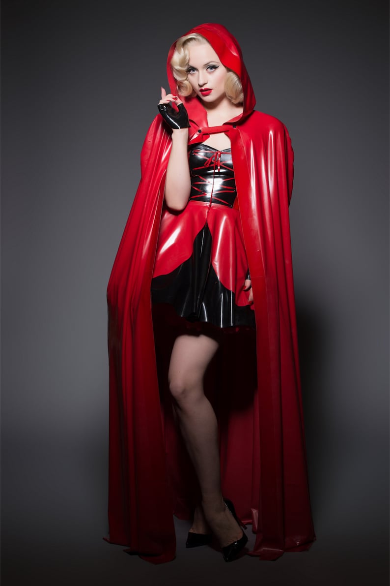 Latex Little Red Riding Hood Dress Cosplay | Etsy