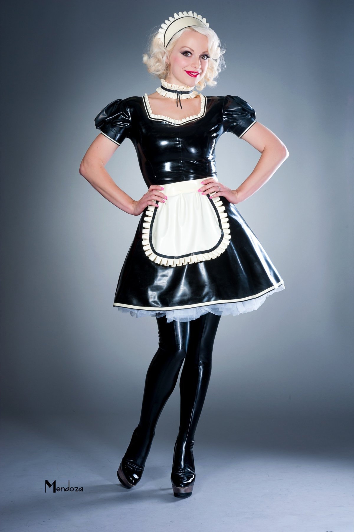 Her Ruffle Latex French Maid Set Etsy