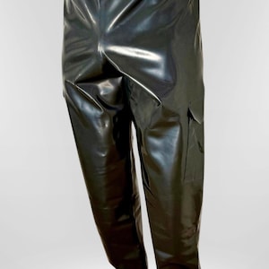 Latex Cargo Jogger Pants. Relaxed Fit with Side Pocket Detail by Catalyst Latex