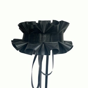 Latex Double Ruffle Choker