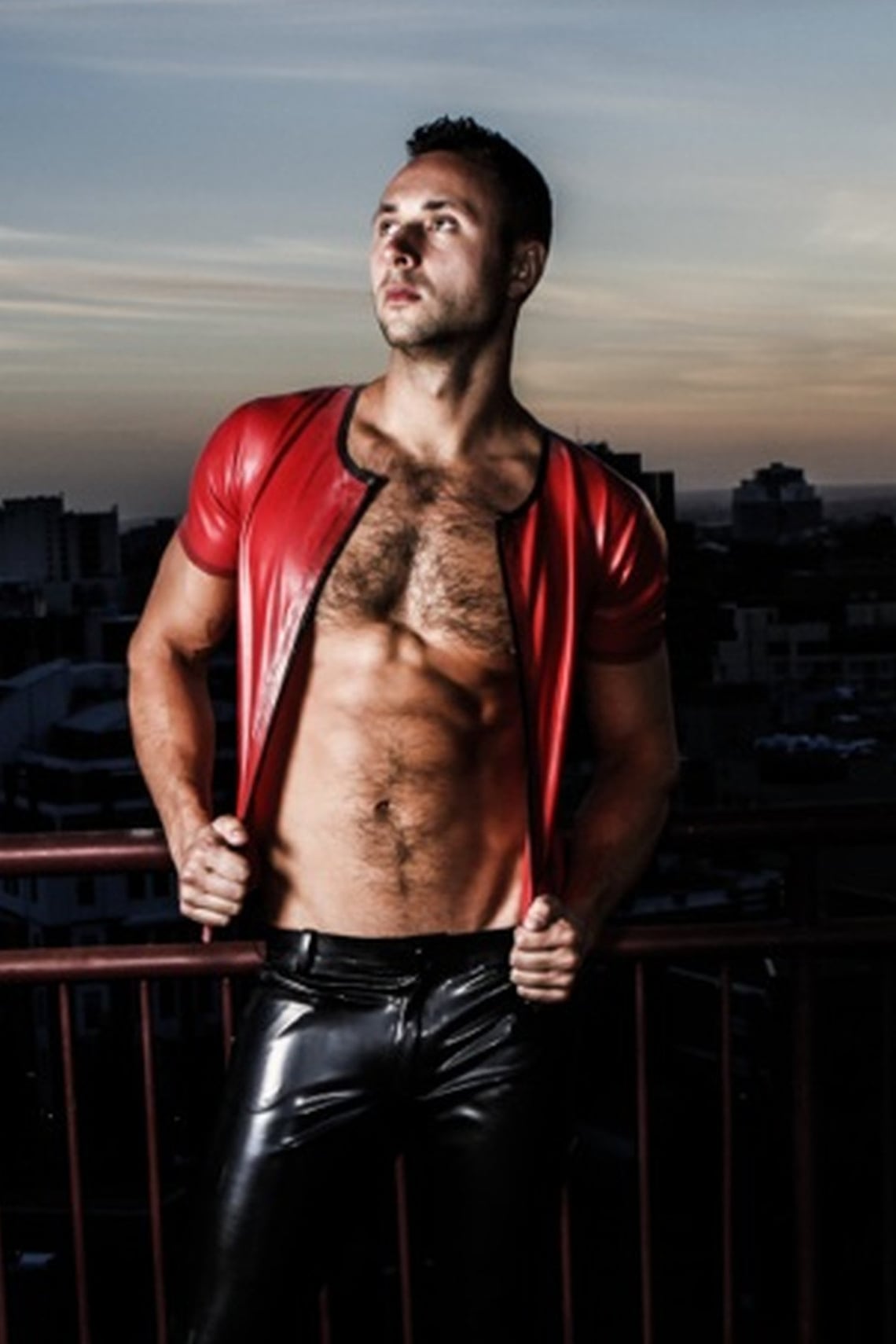 Latex Mens Zip Front T Shirt Etsy
