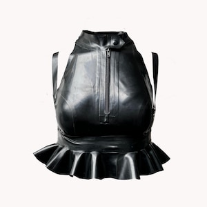 Latex Ruffle Underbust Harness
