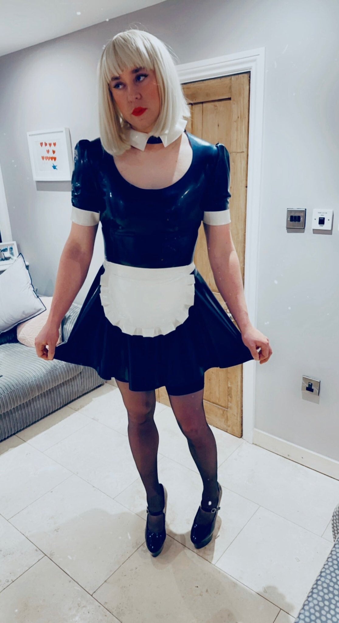 Latex Sissy Maid Dress photo