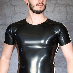 Latex Mens Striped Sports Shirt - Etsy