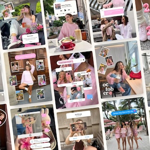 Trendy iOS Core Instagram Content Creator Templates, Digital Marketing Posts, Bold Blue Instagram Posts Kit, SMM Viral, Aesthetic Instagram.