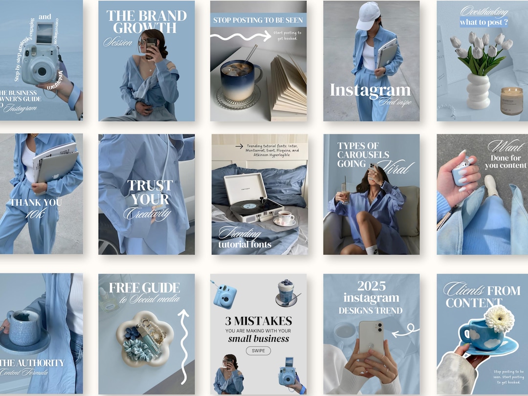 Aesthetic Canva Instagram Templates, Trendy Modern Pinterest Inspired ...