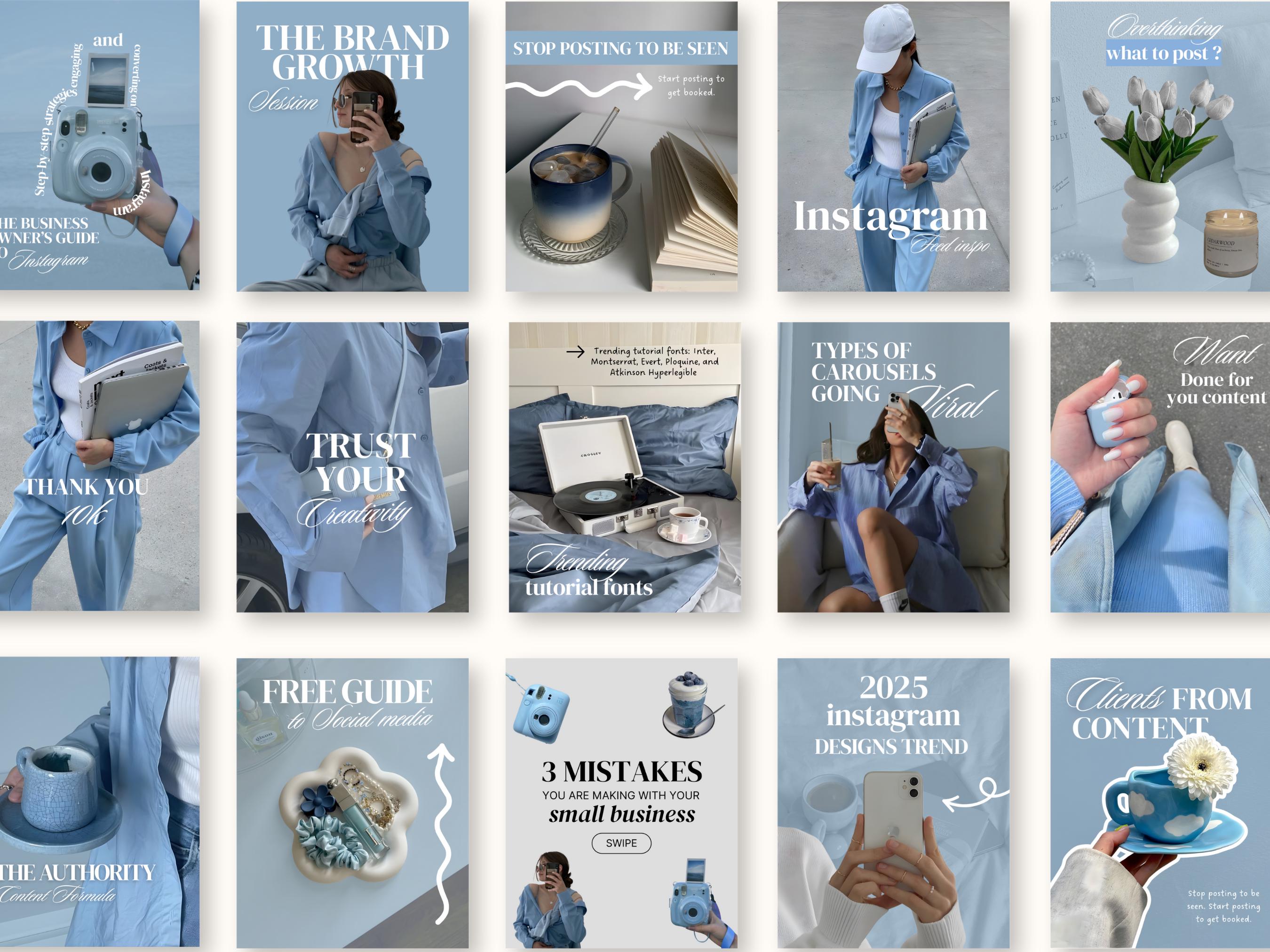 Aesthetic Canva Instagram Templates, Trendy Modern Pinterest Inspired ...