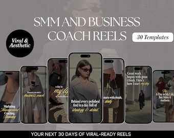 Luxury social media templates, Coach Instagram Reels Templates, Social Media Marketing Agency Video Reels, Social Media Manager, Coach reels