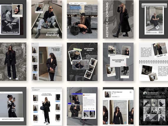 Trending iOS Core Instagram Content Creator Templates, UGC Scrapbook Aesthetic, Digital Marketing Posts, Social Media Agency Kit, SMM Viral.