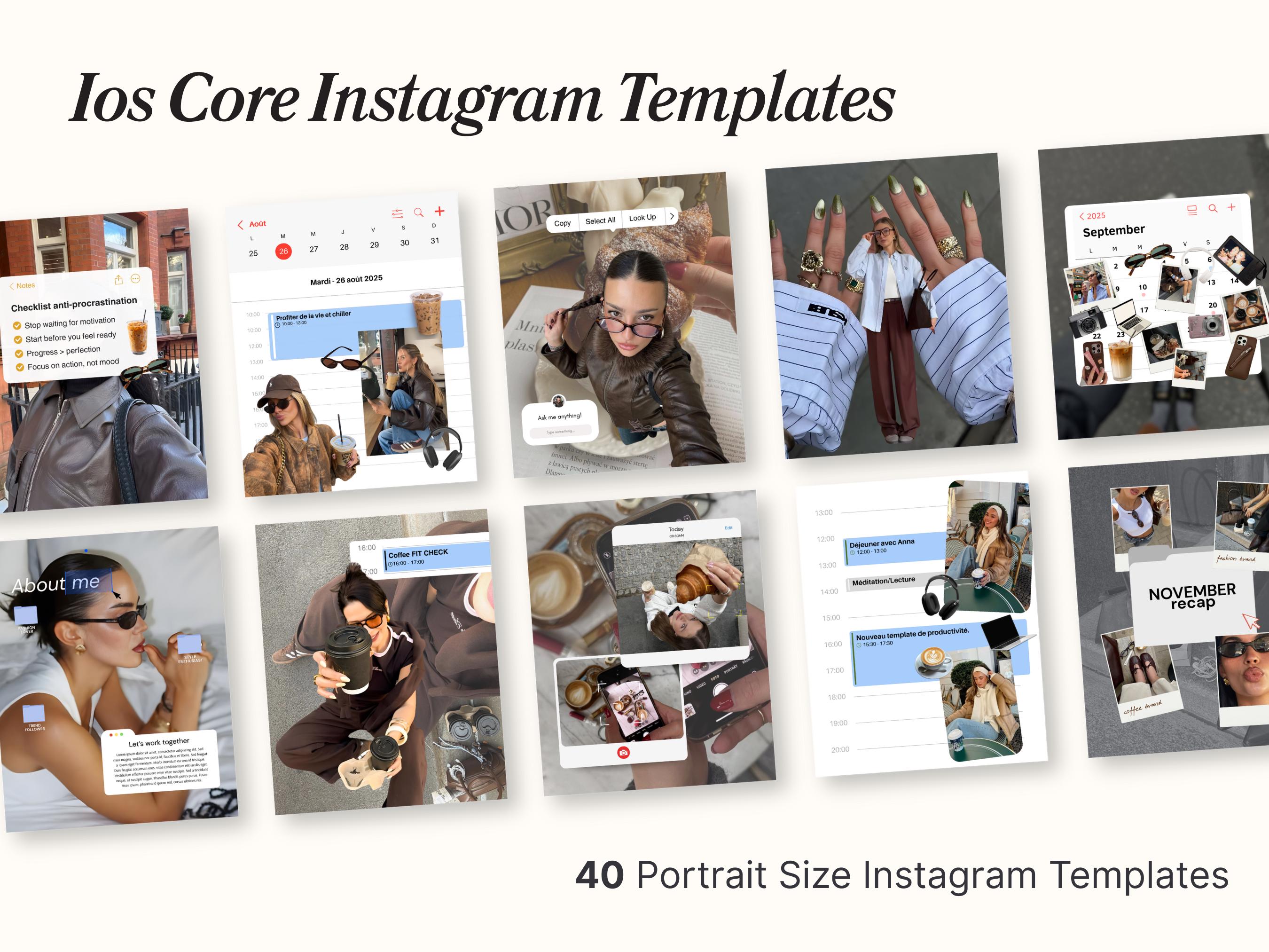 Ios Core Collection Trendy Ios Core Instagram Content Creator Templates, Digital Marketing ...