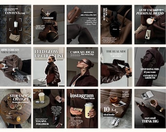 Aesthetic Coaching Instagram Templates, Social Media Agency Kit, IG Carousel Posts, SMM Viral, Coach Influencer, Content Creator Pack