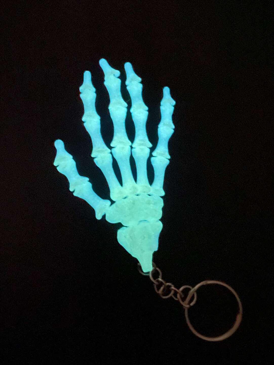 Skeleton Hand Key Chain 3D Printed Articulated Skeleton Hand Keychain, Gothic Fidget Charm - Etsy