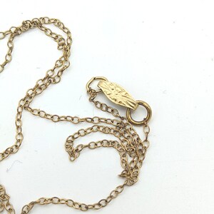 Gold Filigree Necklace, Tigers Eye Pendant Necklace, Vintage Tigers Eye Jewelry, Gold Filled Art Deco Necklace image 8