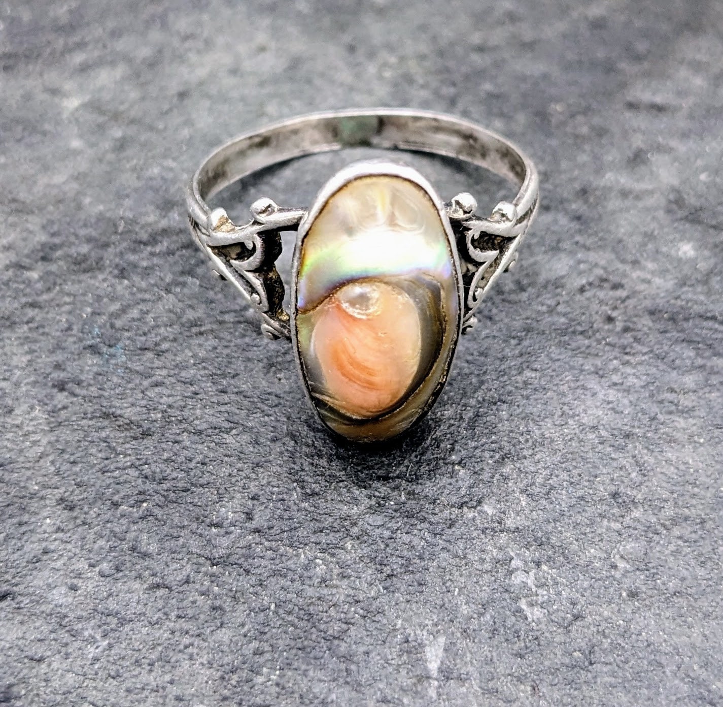 Antique Sterling Blister Pearl Ring, Size 5.75 - Etsy