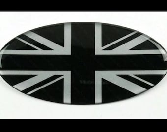 Union Jack Oval bonnet grill boot badge emblem land Range Rover sport td5 td4 se freelander silver black