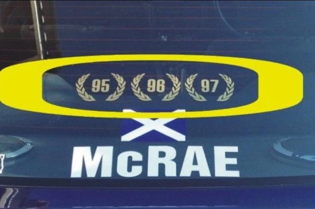 Colin Mcrae Rally Wreath Wins Decal Stickers Suba Imp WRC 555 Car X3 95 ...