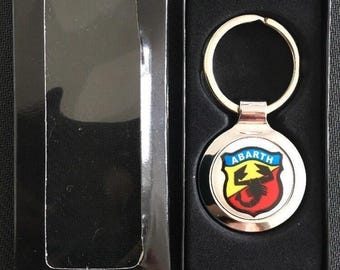 Abarth Keyring in quality gift box key fob 500 595 birthday Xmas